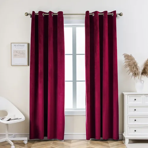 Miniatura 15 de Pleasant Boulevard - Cortinas de terciopelo para decoración interior de habitaciones y ventanas grandes, elegantes, estilo con ojales, 2 paneles