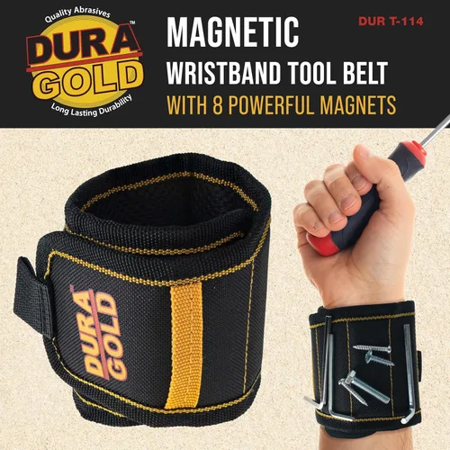 Miniatura 2 de Dura-Gold Pulsera Magnética Porta-Herramientas - Correa de Muñeca de Nylon, Potentes Imanes para Sujetar Sujetadores, Tornillos, Clavos, Tuercas
