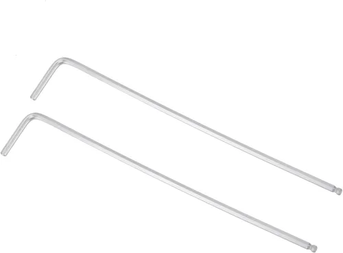 Miniatura 7 de uxcell Llave hexagonal de extremo de bola de 1/4", herramienta de reparación de brazo largo en forma de L 40Cr, SAE 2 piezas