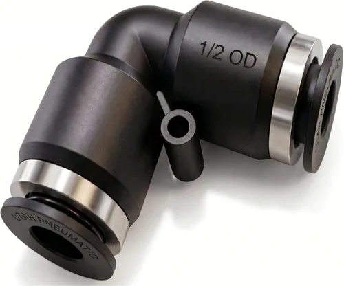 Utah Pneumatic 1/2 Conexiones de empuje para conectar, codo de aire, línea de aire, unión de línea de aire, accesorios de conexión rápida, codo de