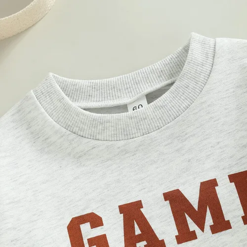Miniatura 23 de FYBITBO Sudadera de cuello redondo para bebé niña y niño, mameluco de burbujas, camisa de manga larga, traje de San Valentín, ropa de otoño