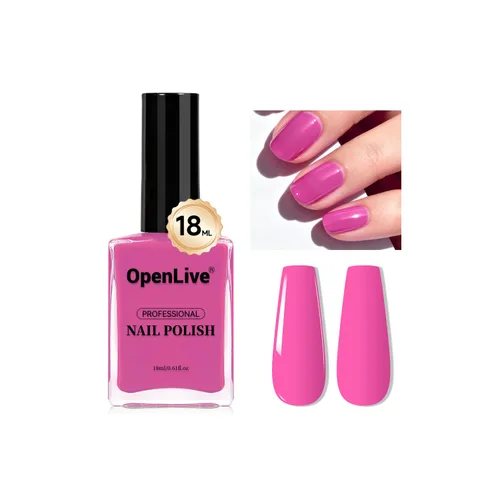 Miniatura 8 de OpenLive 18ml Esmalte de uñas desnudo de gran volumen, secado rápido, rosa claro, esmalte de uñas de secado rápido y larga duración, arte de uñas