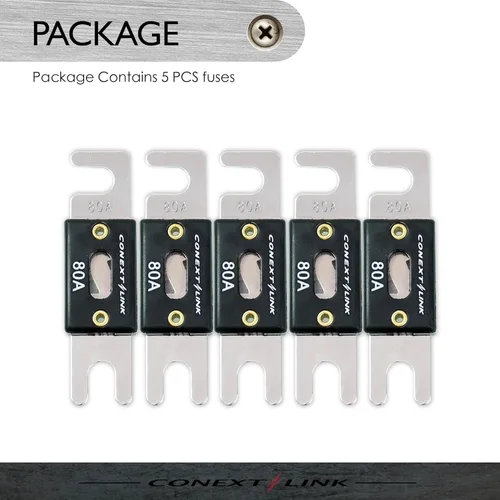 Miniatura 5 de ANL80-5 80 A Amp ANL Fusible de hoja niquelado paquete de 5