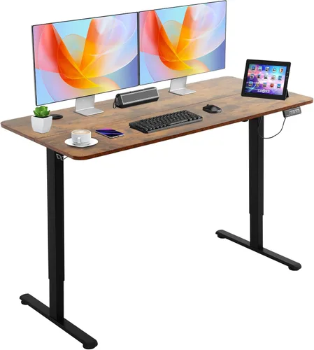 Miniatura 11 de BLKMTY Escritorio eléctrico de pie de 24 x 47 pulgadas, altura ajustable, escritorio para computadora para oficina en casa, soporte ergonómico
