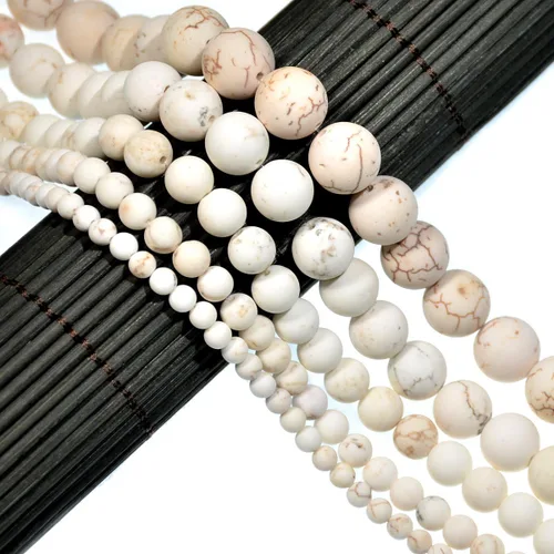 Miniatura 21 de AD Beads Hermosas cuentas sueltas redondas de piedras preciosas mate naturales de 0.157-0.472 in (0.315 in, 33 amazonita mate)