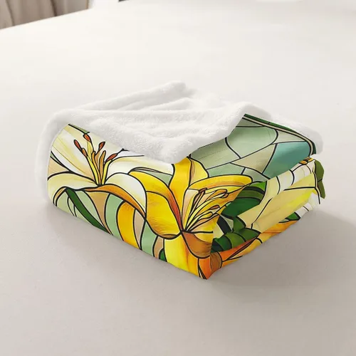 Miniatura 34 de Manta de cama de margaritas blancas, manta de franela rústica con flores florecientes de jardín natural para decoración de habitaciones, manta