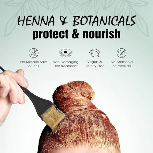 Miniatura 6 de Light Mountain Tinte y acondicionador de cabello de henna, tinte para el cabello rojo brillante para hombres y mujeres, polvo orgánico de hoja