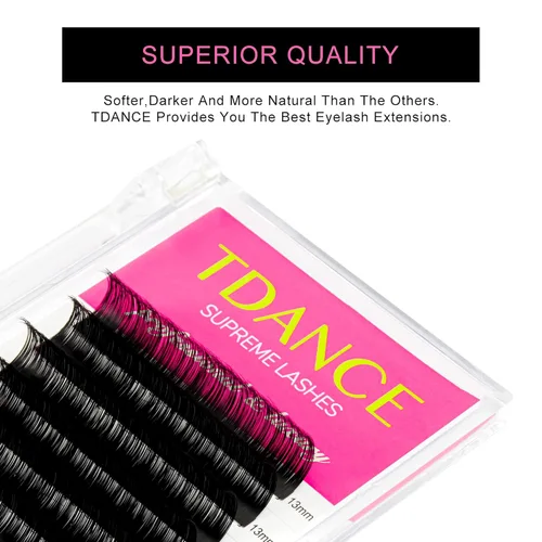 Miniatura 4 de Extensiones de pestañas TDANCE, pestañas falsas de color negro mate, CC D DD J B L, volumen y pestañas clásicas, extensiones de pestañas 0