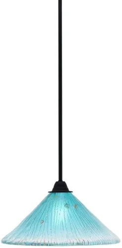 Miniatura 7 de Toltec Lighting Paramount - Mini colgante de 1 luz en acabado negro mate con cristal de arte perla de 7 pulgadas y estilo negro