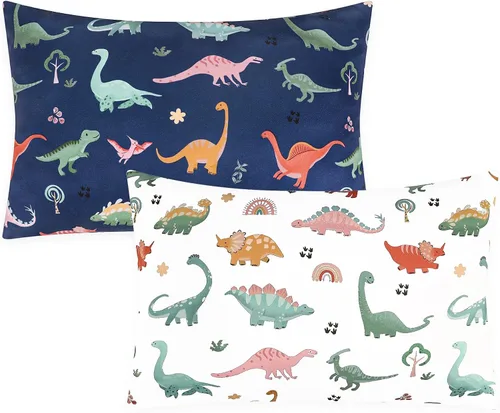 Miniatura 10 de Paquete de 2 fundas de almohada para niños pequeños, 13 x 18 pulgadas, funda de almohada de viaje para niños con cierre de sobre, fundas de almohada
