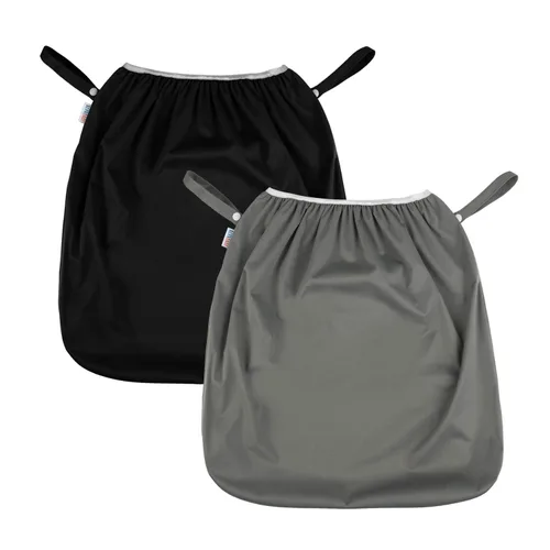 Miniatura 11 de ALVABABY Paquete de 2 cubos de pañales reutilizables para pañales de tela, bolsa de basura, lavandería, se adapta a cubos de basura de 13.3 galones