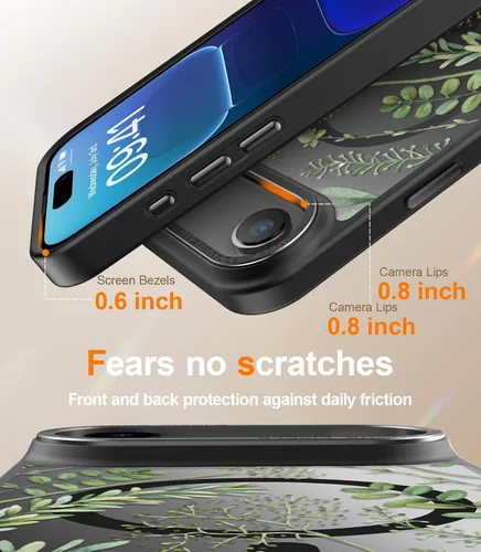 Miniatura 523 de Goodon para iPhone 15 Pro Max con protector de pantalla de privacidad, compatible con Magsafe, funda translúcida mate a prueba de golpes - Linda