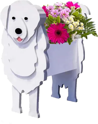 Miniatura 70 de Macetero de flores para perros, regalos para mujeres, bonitas macetas de PVC para perros, macetas para interiores y exteriores, maceta de jardín