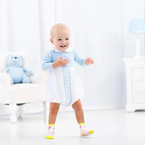 Miniatura 2 de Tphon 12 pares de calcetines antideslizantes con agarre en la parte inferior antideslizante, de algodón antideslizante para niños, niñas, niños