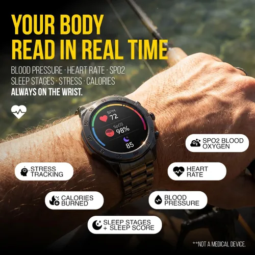 Miniatura 3 de ALPHAGEAR Commander - Reloj inteligente militar táctico para hombre, batería de 12 días, pantalla AMOLED, llamadas Bluetooth