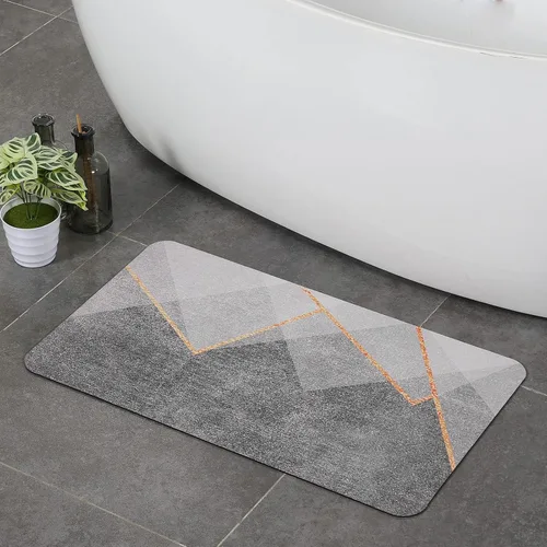 Miniatura 15 de Stiio Alfombrillas de baño para el baño, superabsorbentes de secado rápido, alfombras de goma antideslizantes delgadas para el baño que pasan debajo
