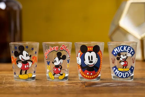 Miniatura 9 de Silver Buffalo Disney Classic Mickey Mouse - Paquete de 4 mini gafas, 1.5 onzas