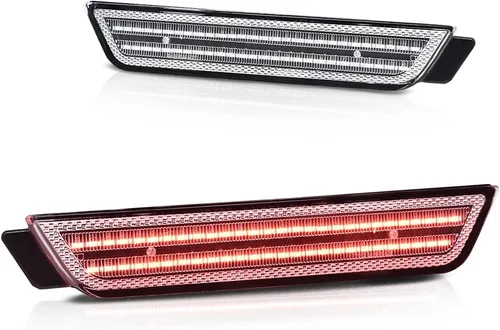 CHEDA Par de luces LED de marcador lateral delantero y trasero compatible con Chevy Camaro LS, LT, SS, Z/28, ZL1, lente transparente 2010-2015
