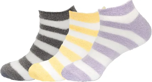 Miniatura 15 de BambooMN Calcetines de spa de nailon mullidos con infusión de aloe para mujer, talla 4-8, aguamarina, 3 pares