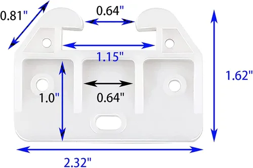 Miniatura 2 de Guías de riel de cajón blancas 8pcs Soportes de riel de cajón Soportes de cajón para aparadores, armarios y armarios