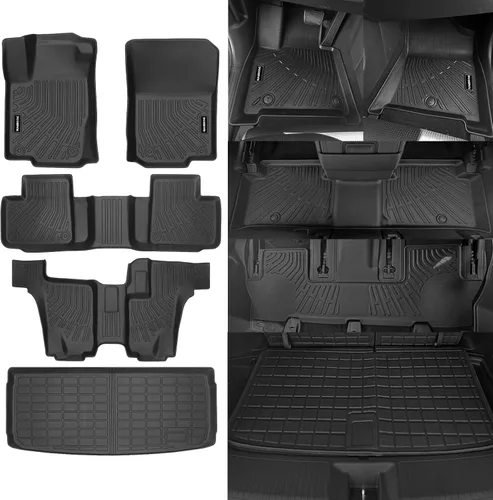 Miniatura 12 de Alfombrillas de piso Naibeve para Ford Edge 2015 2016 2017 2018 2019 2020 2021 2022 2023 2024 2025 - Ajuste personalizado para todo clima