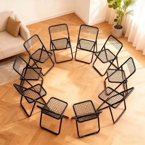 Miniatura 10 de JPBSTO Paquete de 6 sillas plegables, color negro, una sola pieza, diseño plegable que ahorra espacio