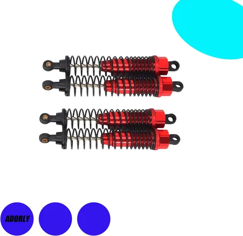 Miniatura 6 de 4 piezas de amortiguadores Rc de aluminio para 1/10 Redcat Blackout Parts Xte Pro, Xte, Xbe Pro, Xbe, Sc Pro, Sc Upgrades Shocks Rojo