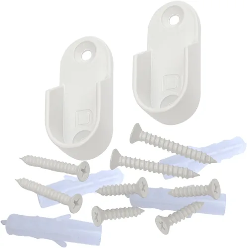 Miniatura 15 de Barra ovalada de 36 pulgadas de largo para armario, barra de ropa resistente para armario, blanco brillante, 1 paquete