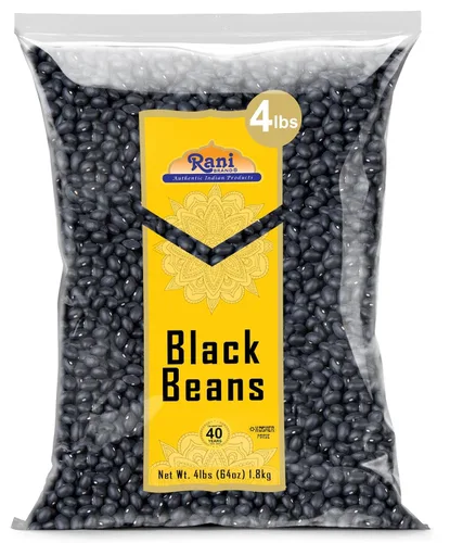 Miniatura 22 de Rani Black Eyed Peas, Guisantes de Carita Secos (Lobhia) 400oz (25lbs) 11.36kg Caja a Granel ~ Completamente Natural Vegano Kosher Apto