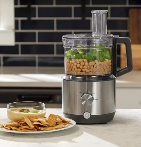 Miniatura 7 de GE Procesador de alimentos, picadora grande de verduras de 12 tazas para triturar, picar, cortar en cubitos y amasar, 9 accesorios de acero