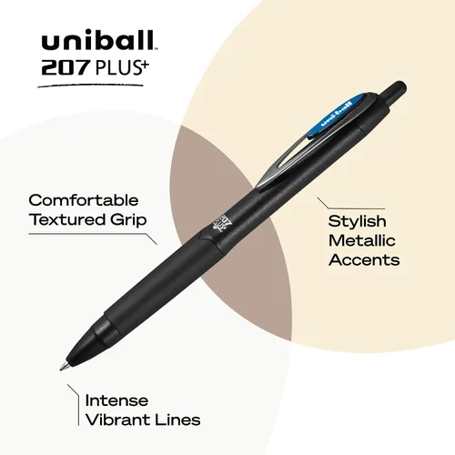 Miniatura 3 de 207PLUS+ Gel, 0.7mm, Azul, 4 paquetes