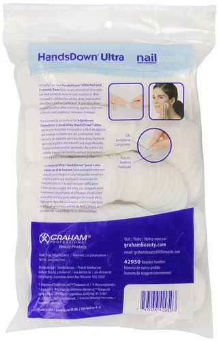 Miniatura 2 de Graham Hands Down Ultra - Almohadillas para uñas y cosméticos, color blanco, 240