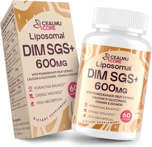 Suplemento liposomal DIM SGS – Suplementos de estrógeno para mujeres y hombres contienen glucosinolato de sulforafano, vitamina E, fruta de granada