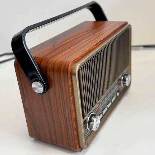 Miniatura 4 de Radio AM/FM retro con altavoz y función de reproducción de TF/USB, radio de diseño vintage con dial de sintonización grande, batería de larga