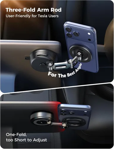 Miniatura 2 de JOYROOM Soporte de auto para iPhone, [Triplegable] MagSafe - Soporte de automóvil MagSafe para iPhone, [succión profesional + base de gel] soporte