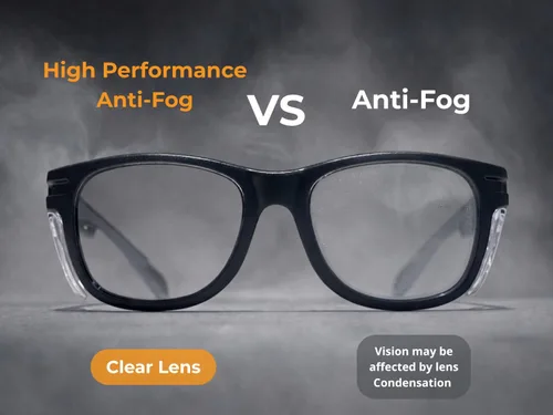 Miniatura 3 de KOZIFACE E52 - Gafas de seguridad antivaho ANSI Z87.1, protección ocular con protectores laterales, lente transparente, ligeras para el trabajo