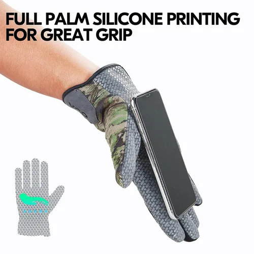 Miniatura 2 de Vgo... General Utility Grip - Guantes de trabajo de seguridad con palma de silicona, guantes de mecánico, pantalla táctil, lavables a máquina
