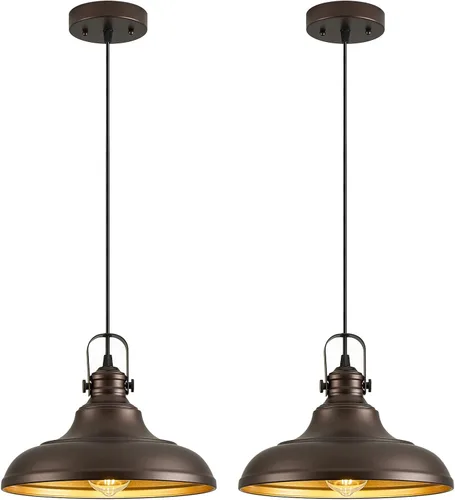 Miniatura 10 de Iluminación Colgante Negra para Isla de Cocina, Luces Colgantes de Granja en Negro Mate para Isla de Cocina, Accesorios de Iluminación Colgante