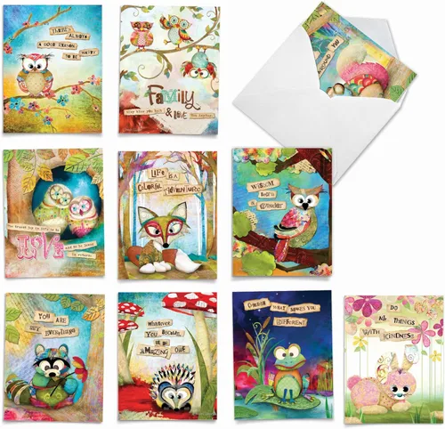 Miniatura 9 de The Best Card Company - 10 tarjetas en caja para niños (10.1 x 13 cm), lindas tarjetas en blanco para toda ocasión, MPOCB-KIDS.