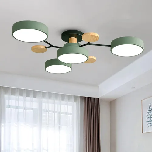 Miniatura 13 de Lámpara de techo LED regulable, lámpara de techo moderna de 9 pulgadas, montaje empotrado, de madera, de 12 W, lámpara blanca para sala de estar