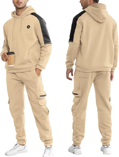 Miniatura 3 de Conjunto deportivo de 2 piezas para hombre, sudadera con capucha y manga larga