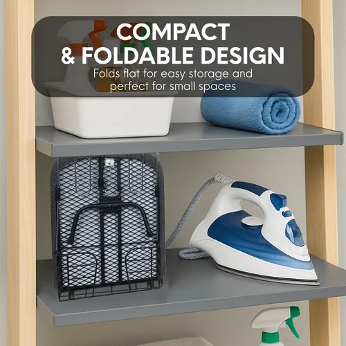 Miniatura 5 de Tabla de planchar con cubierta y almohadilla – Tabla plegable pequeña, tabla de planchar compacta de mesa plegable con relleno, tabla de hierro