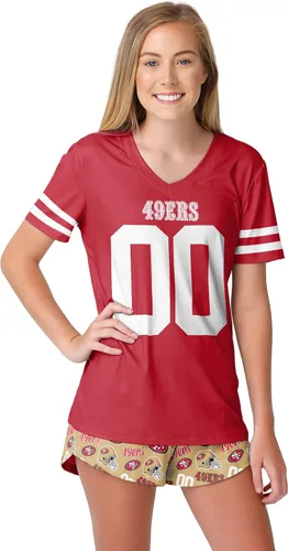 Miniatura 8 de FOCO NFL womens Nfl Team Logo Ladies Gameday Ready Jersey Pajama Set