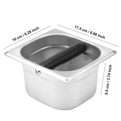 Miniatura 6 de Caja de café de 4.8 pulgadas, caja de café expreso, contenedor de café expreso, 4.8 pulgadas, absorbente de golpes, duradero, estilo barista