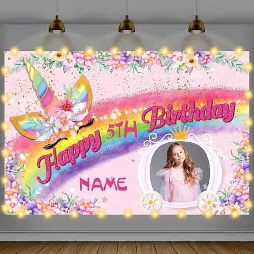 Miniatura 26 de Cartel de feliz cumpleaños beige personalizado para telón de fondo grande de feliz cumpleaños, globo aerostático, fiesta, interior y exterior