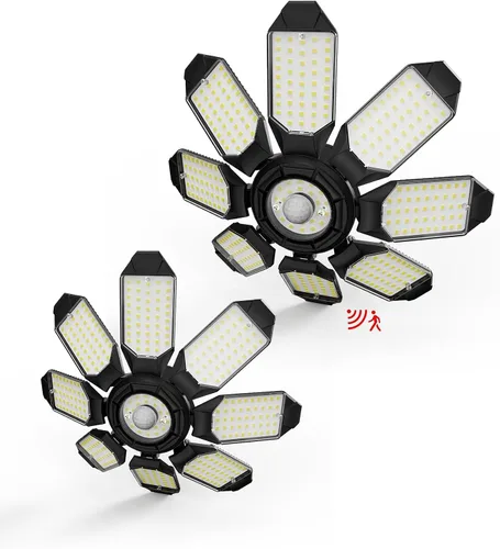 Miniatura 9 de Luz de garaje con sensor de movimiento, 25000 lm 250 W, luz LED de techo para garaje activada por movimiento, con sensor de movimiento