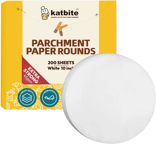 Miniatura 11 de Katbite - Rondas de papel pergamino de servicio pesado de 4 pulgadas, 200 piezas de rondas de papel pergamino para masas, uso para hornear pequeños