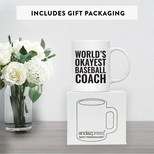 Miniatura 5 de Andaz Press Taza de café de 11 onzas, regalo de broma para profesores, entrenador de béisbol más bueno del mundo, paquete de 1, taza de café