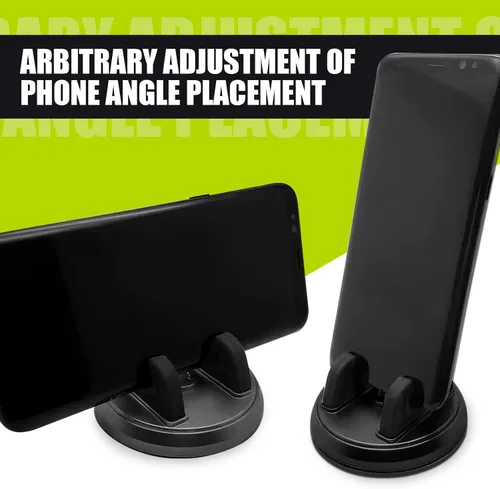 Miniatura 5 de 1 soporte para teléfono móvil para tablero de automóvil, giratorio 360°, antideslizante, consola central, soporte de navegación de escritorio, Negro