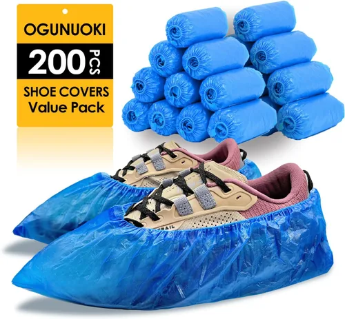 Miniatura 2 de Fundas para zapatos desechables reciclables, paquete de 200 (100 pares) de 15.7 pulgadas, fundas higiénicas para zapatos y botas impermeables